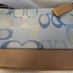 Coach Beige Fabric and Leather Mini Handbag